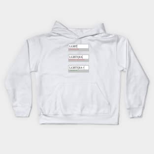 LGBTQIA+ password Kids Hoodie